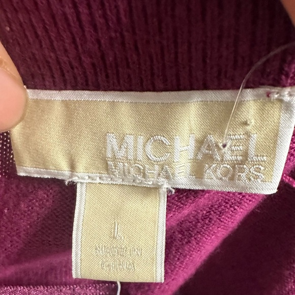 Michael Kors Magenta with Gold Accent sweater long sleeve new with tag - Picture 5 of 10